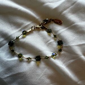 Dabby Reid Olivine 24k Gold-Plated Swarovski Crystal Heidi Bracelet
